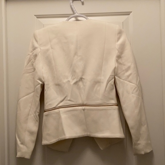 Forever New cream coat with zippers - Picture 2 of 3